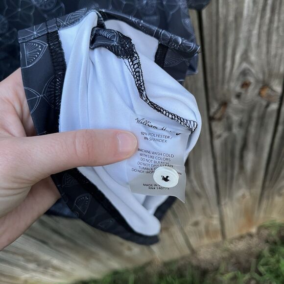 William Murray Mens Golf Polo Shirt Medium Navy Geometric Pattern Golfer - Picture 8 of 11